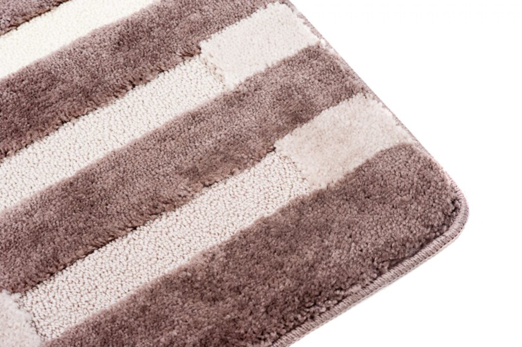 Tapis de Bain Mono Café Beige Antidérapant Lavable 1 Pièce