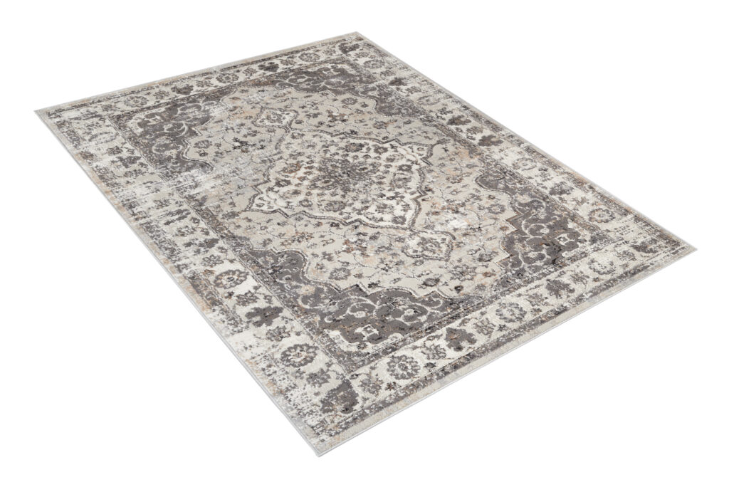 Tapis Valley Gris Foncé Vintage Bordure