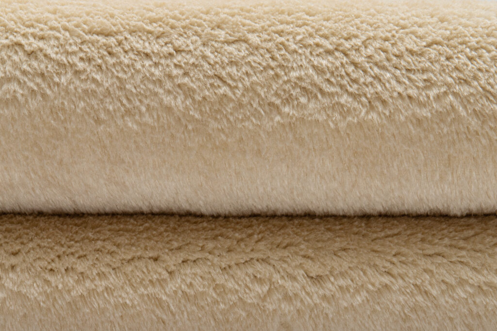 Tapis Cuddle Rond Anidérapant Beige Shaggy