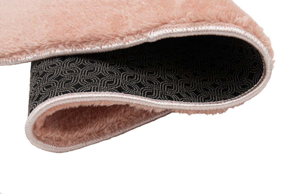 Tapis Cuddle Rond Anidérapant Rose Shaggy