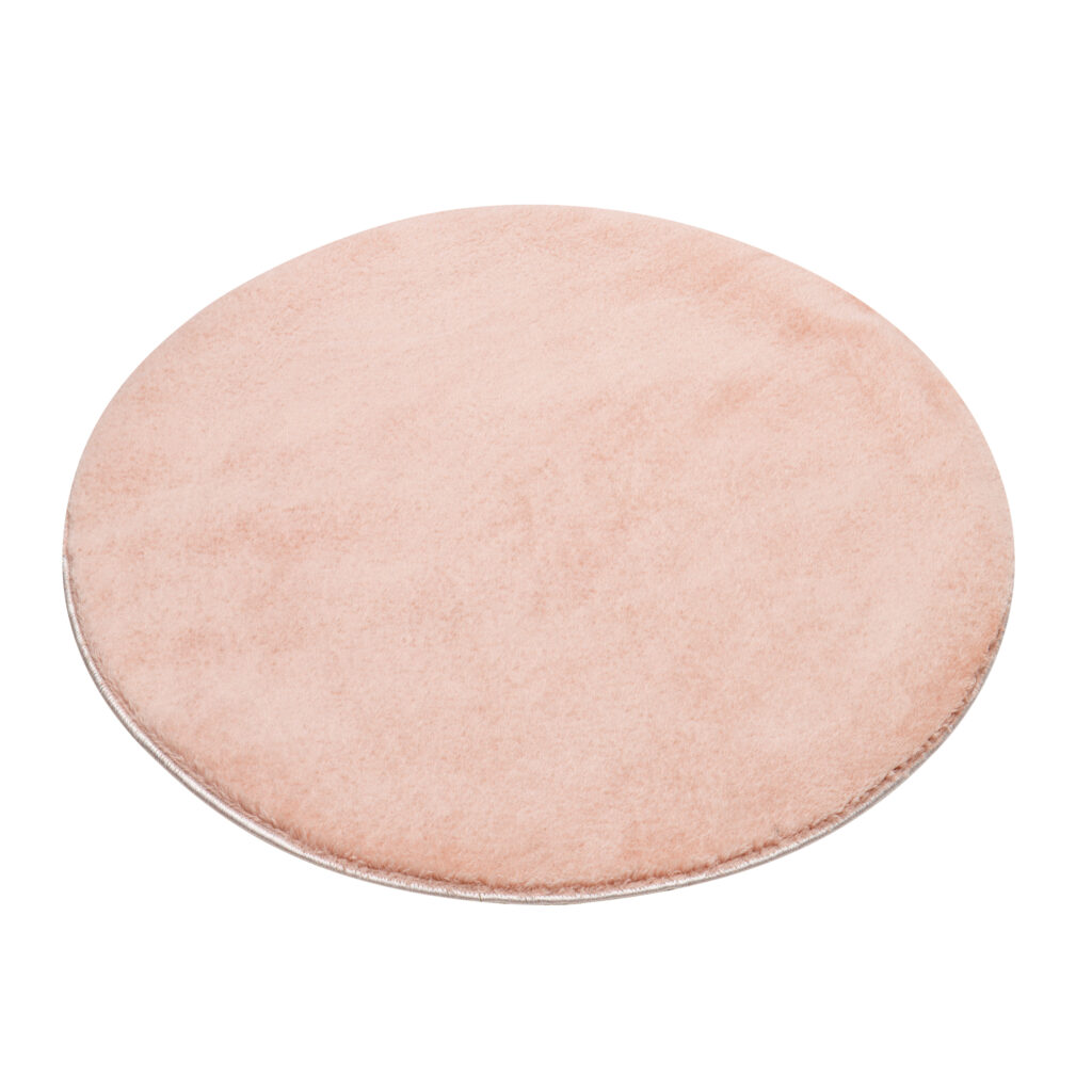 Tapis Cuddle Rond Anidérapant Rose Shaggy