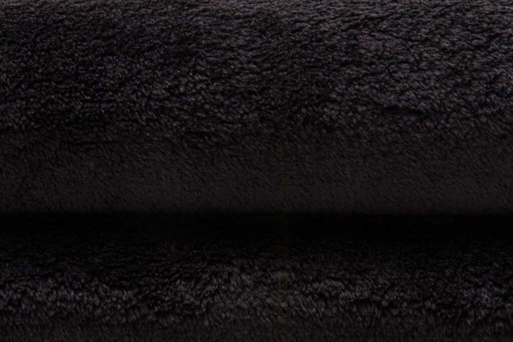 Tapis Cuddle Rond Anidérapant Noir Shaggy