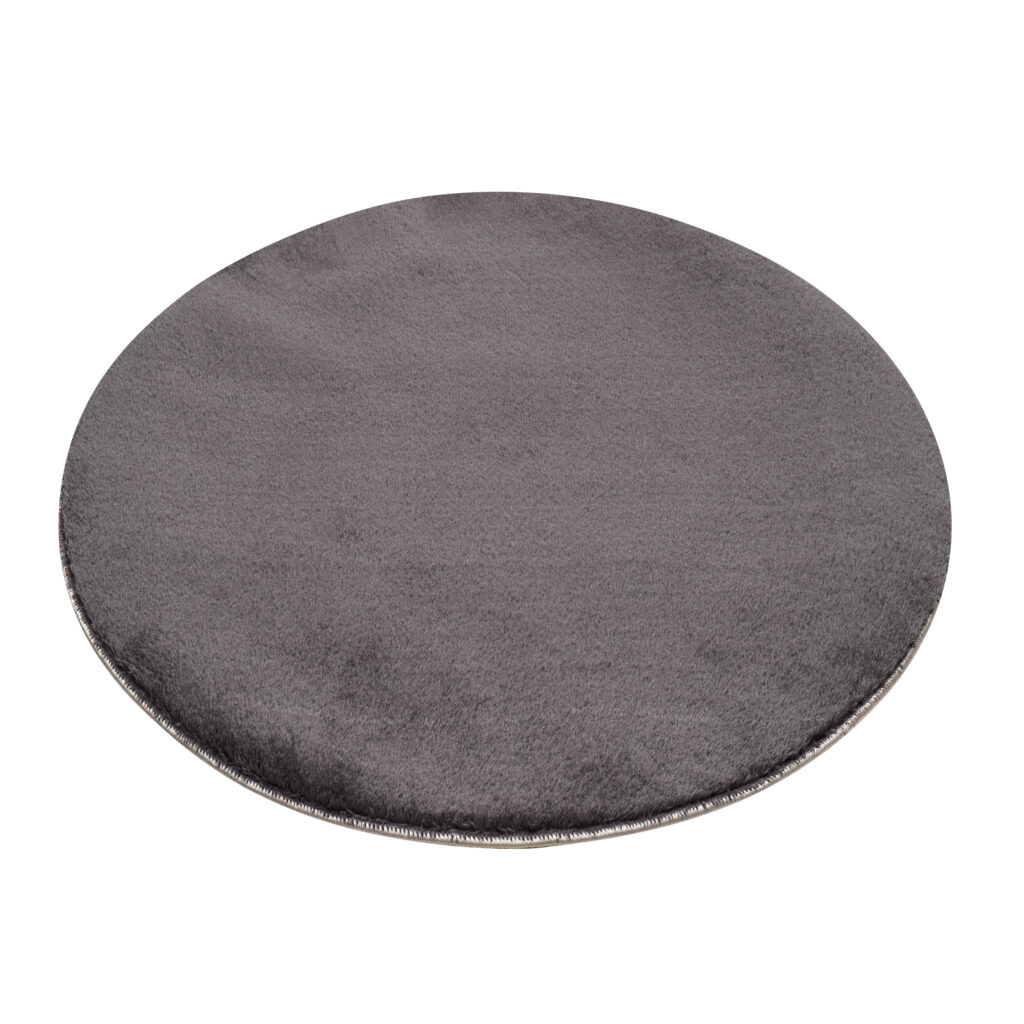Tapis Cuddle Rond Anidérapant Anthracite Shaggy