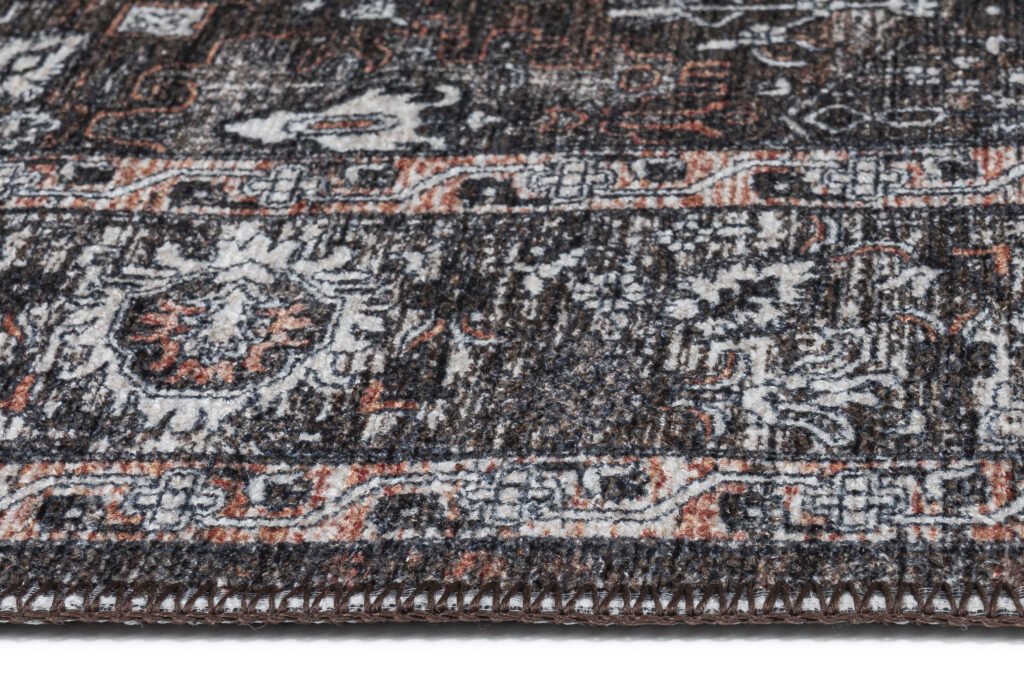 Tapis Ritz Marron Noir Ornamental