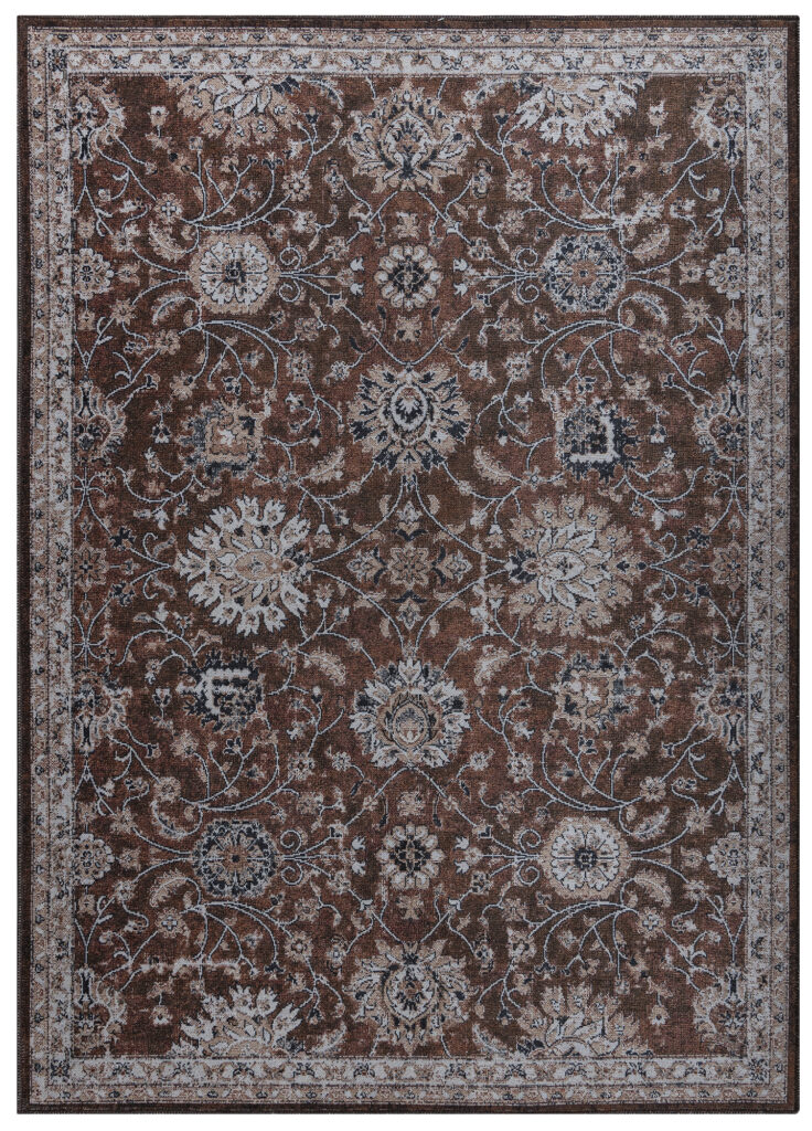 Tapis Ritz Marron Floral Ornamental
