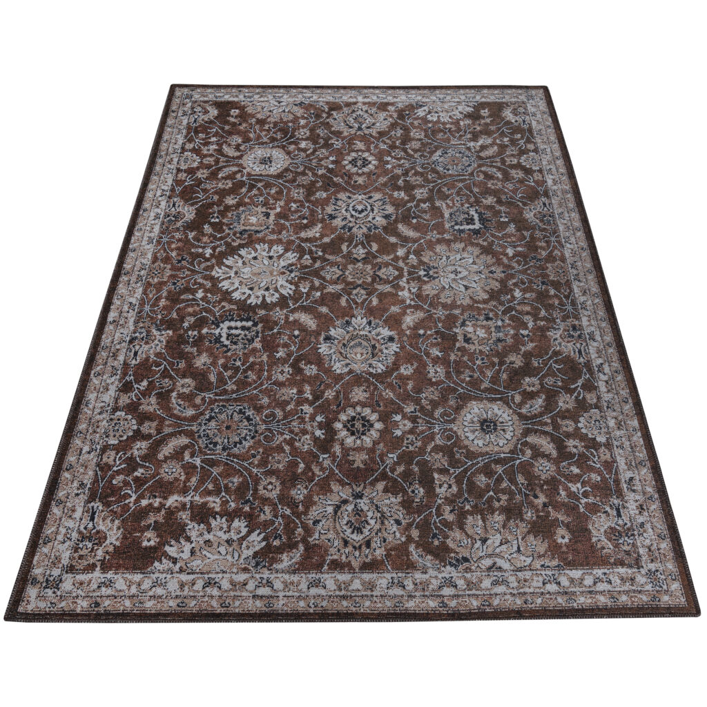 Tapis Ritz Marron Floral Ornamental