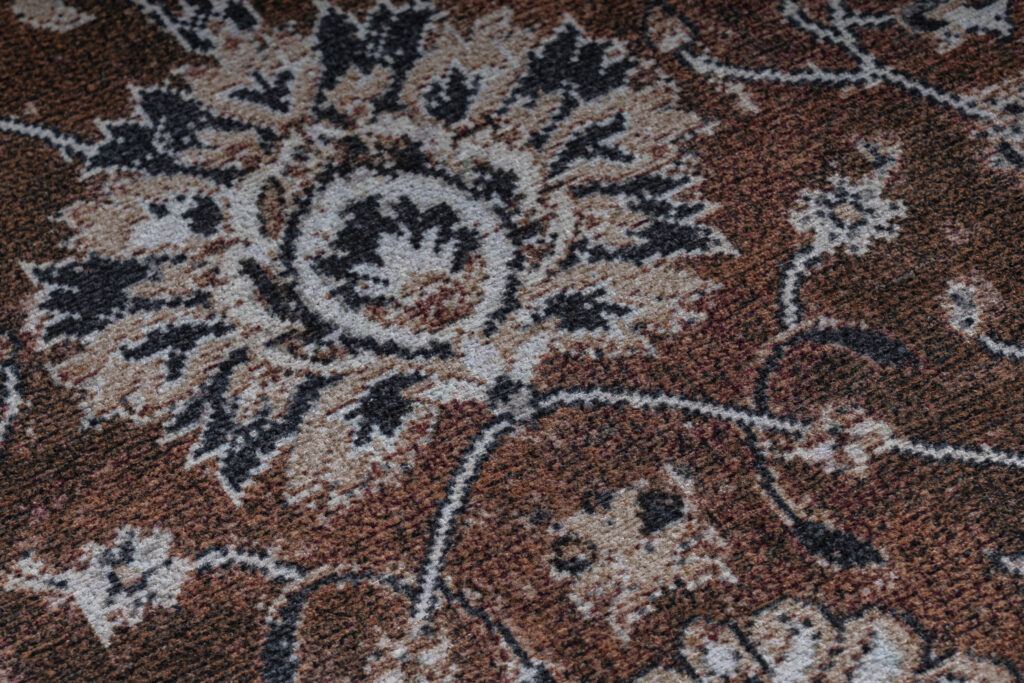 Tapis Ritz Marron Floral Ornamental