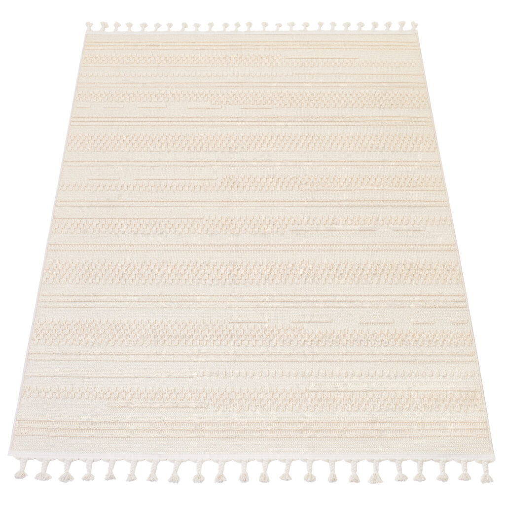 Tapis Extérieur Rio Loop Crème Lignes
