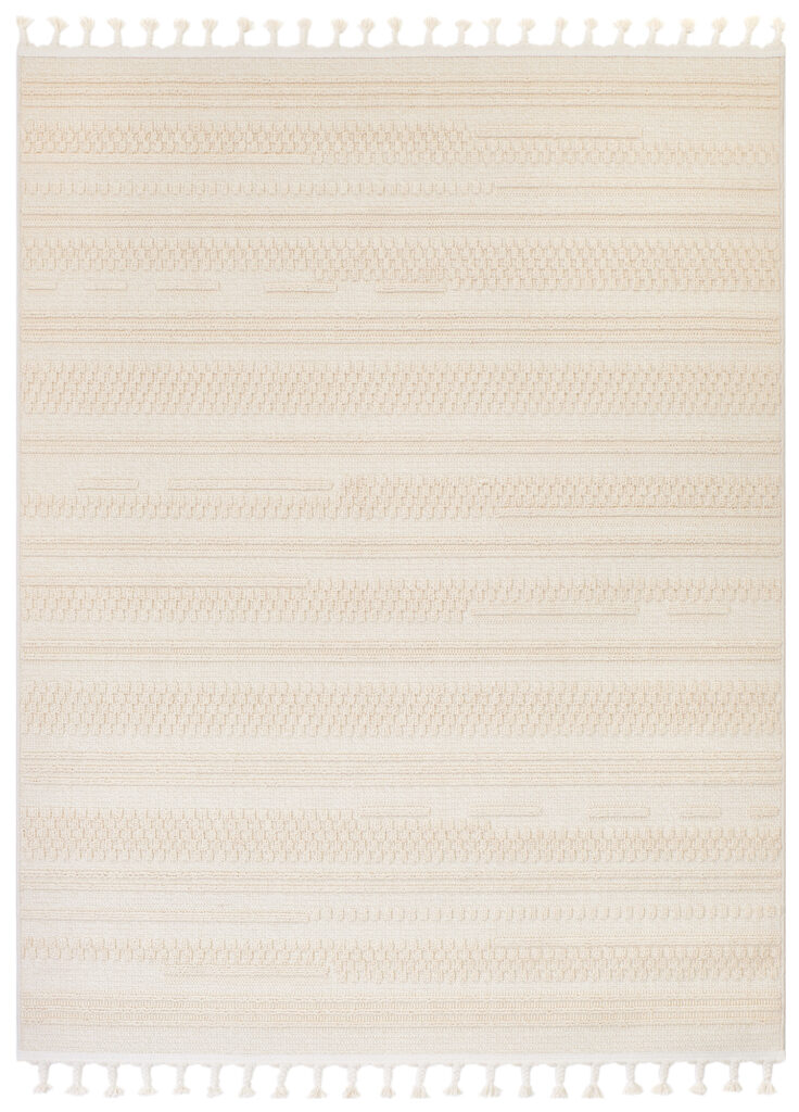 Tapis Extérieur Rio Loop Crème Lignes