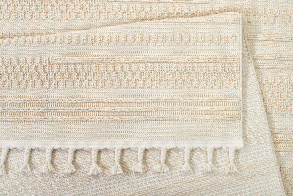 Tapis Extérieur Rio Loop Crème Lignes