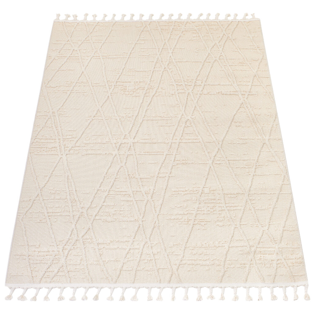 Tapis Extérieur Rio Loop Crème Losanges