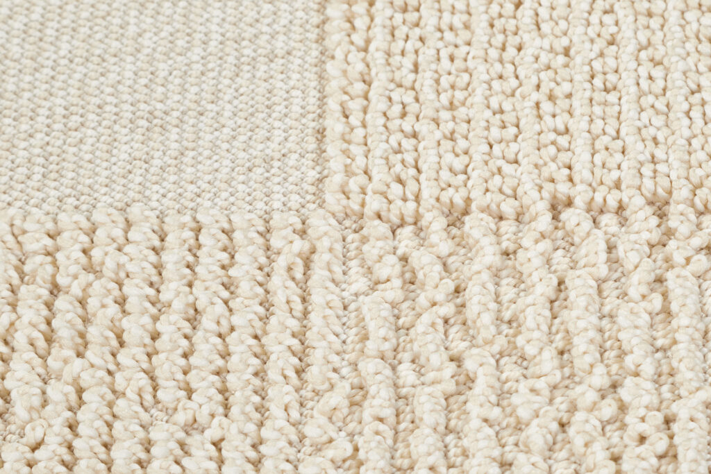 Tapis Extérieur Rio Loop Crème Échiquier