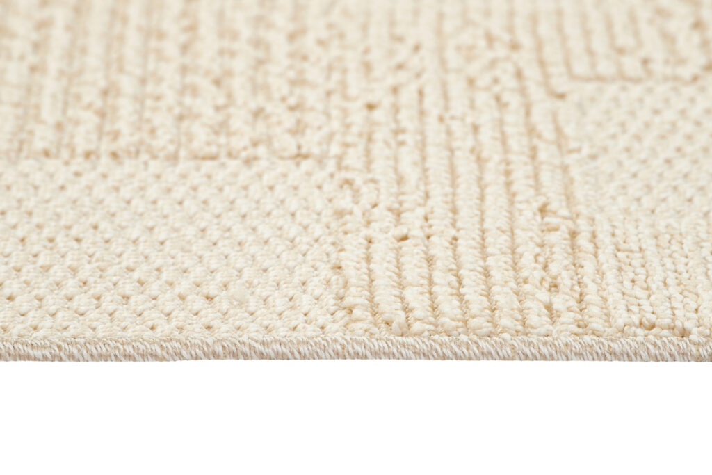 Tapis Extérieur Rio Loop Crème Échiquier