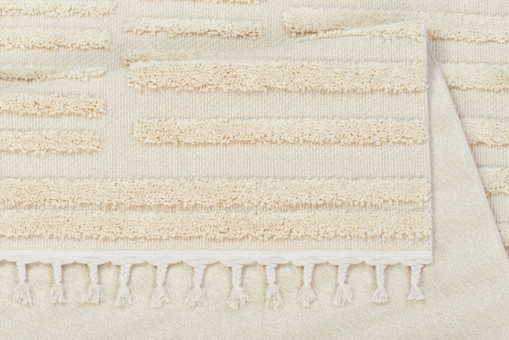 Tapis Extérieur Rio Loop Crème Clair Rayé