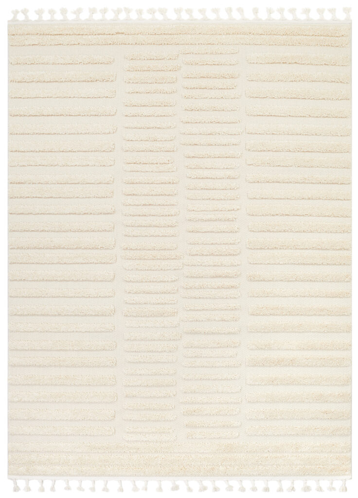 Tapis Extérieur Rio Loop Crème Clair Rayé