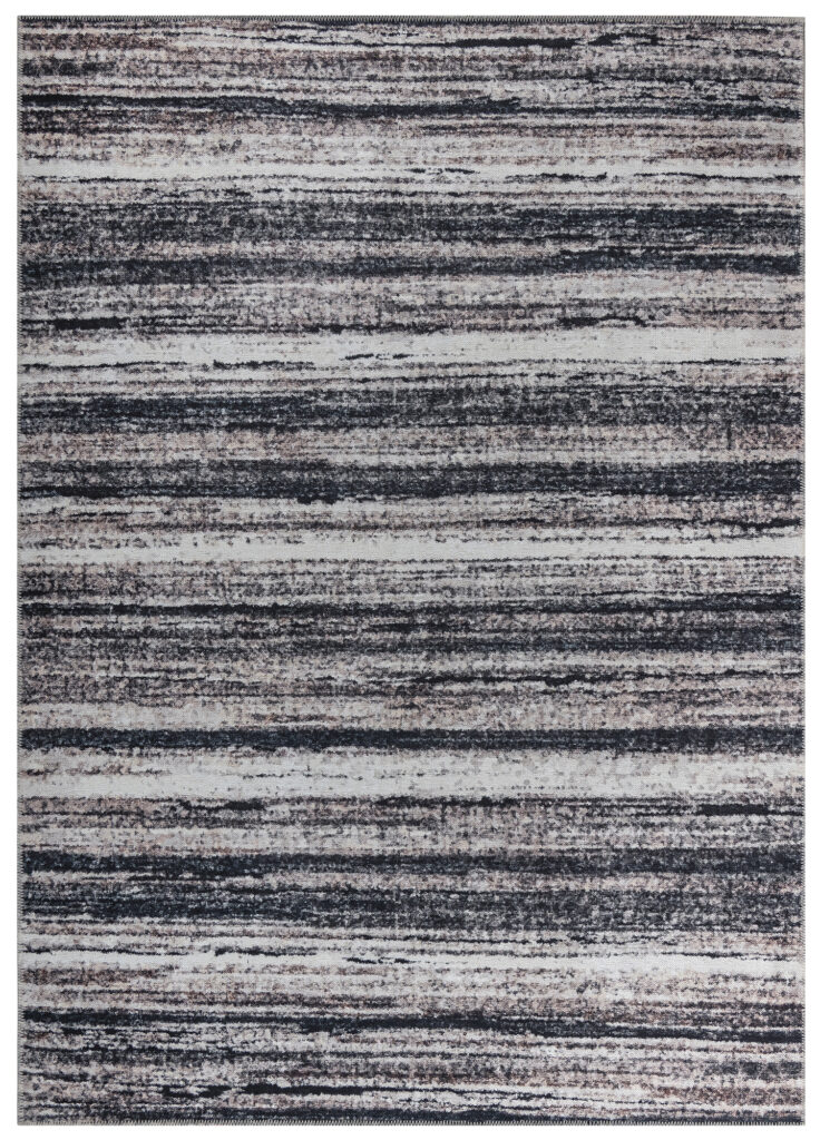 Tapis Ritz Bleu Marine Gris Rayé