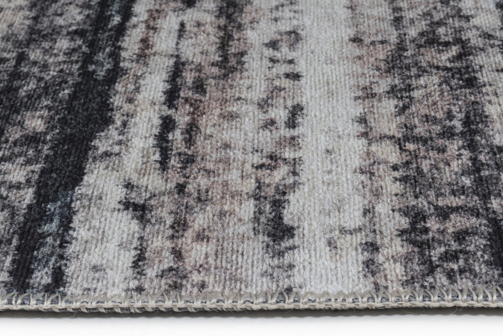 Tapis Ritz Bleu Marine Gris Rayé