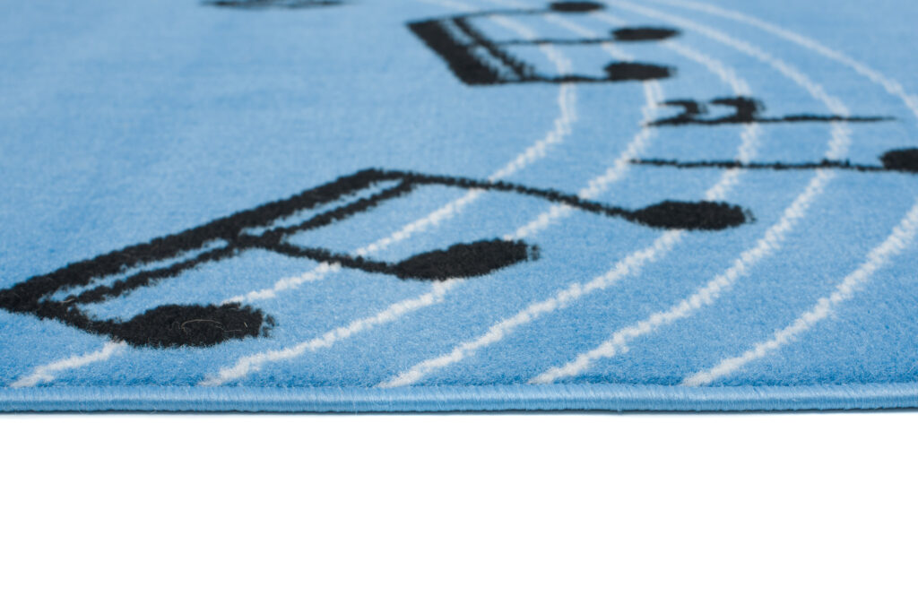 Tapis Enfant Jolly Bleu Gris Blanc Rose Chatons Fin