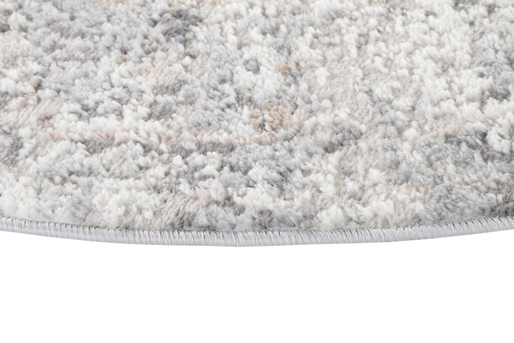 Tapis Valley Rond Gris Foncé Floral Rosace
