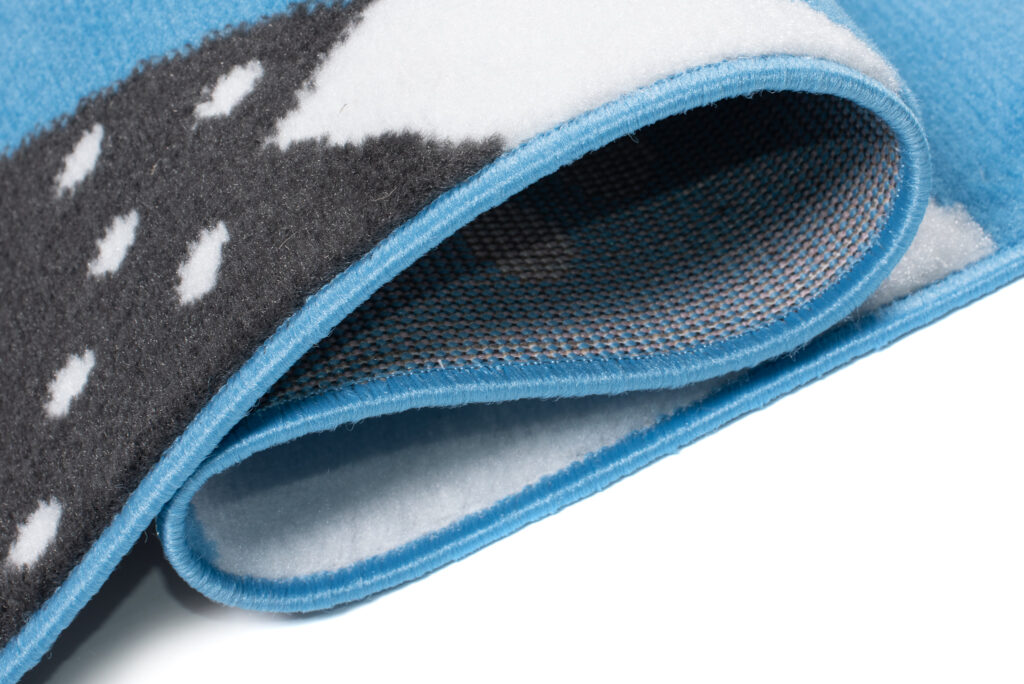 Tapis Enfant Jolly Jeu Koala Bleu Gris Blanc Doux Fin Résistant