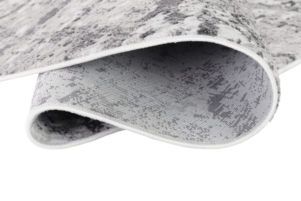 Tapis Sky Rond Gris Clair Moderne Bois