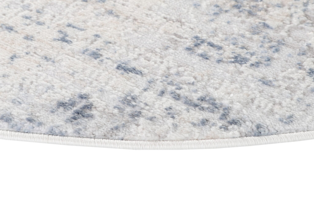 Tapis Sky Rond Bleu Crème Abstrait