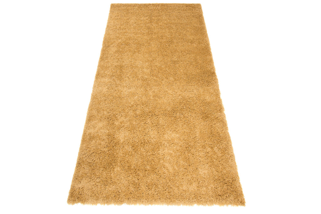 Tapis de Passage Essence Shaggy Uni Moutarde