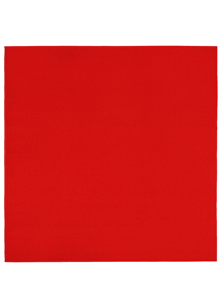Tapis Mono Carré Intérieur Extérieur Rouge