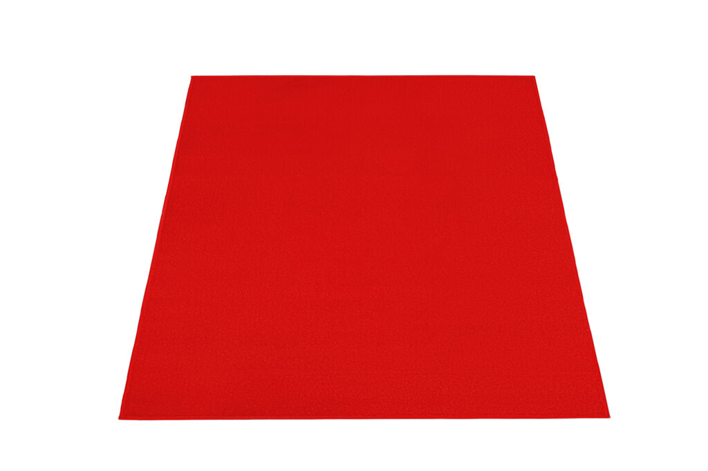 Tapis Mono Carré Intérieur Extérieur Rouge