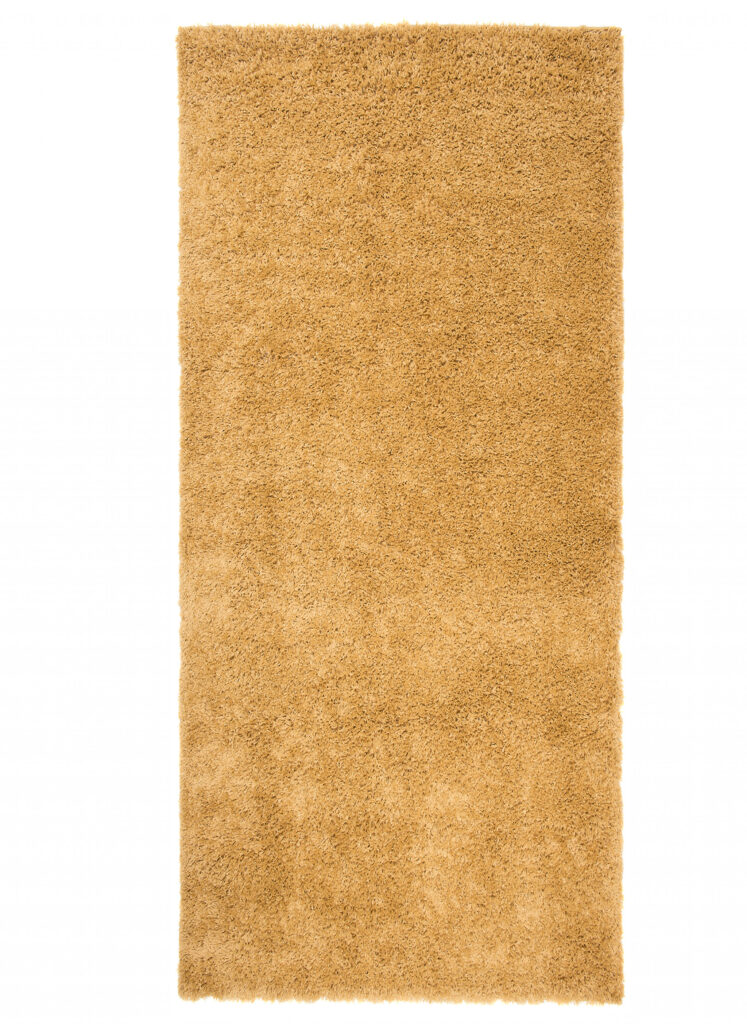 Tapis de Passage Essence Shaggy Uni Moutarde