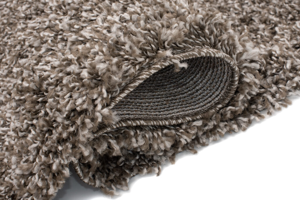 Tapis Essence Carré Shaggy Taupe Gris Moucheté