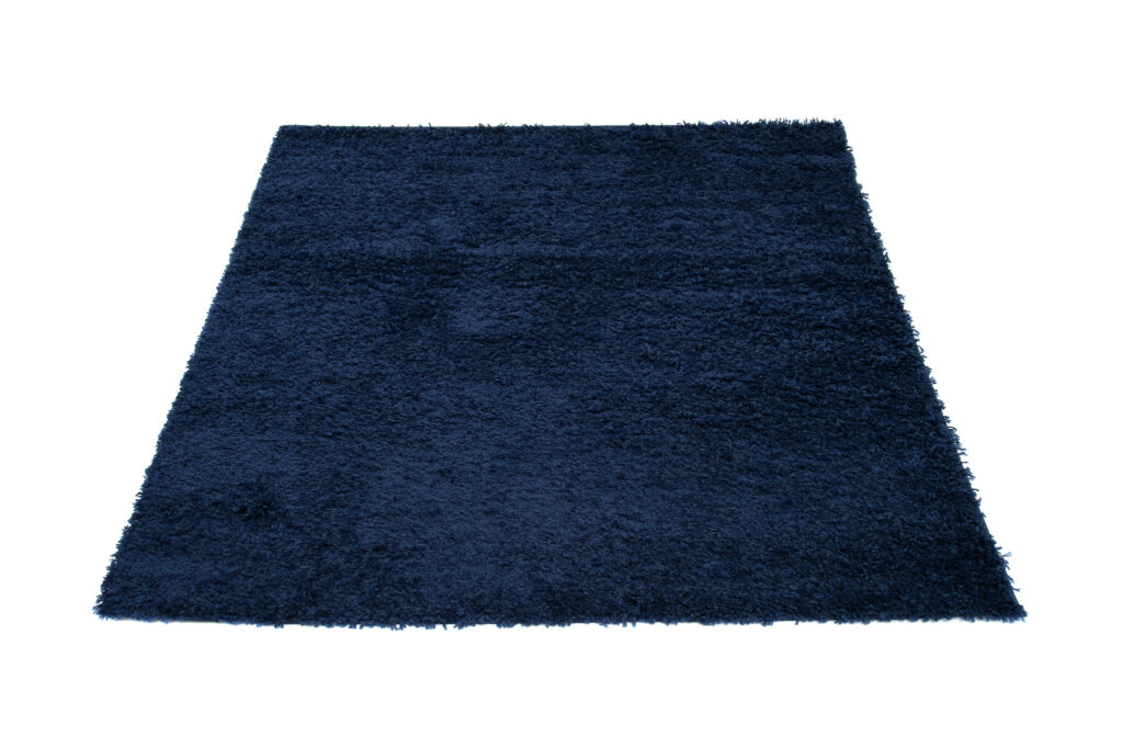 Tapis Essence Carré Shaggy Bleu Marine