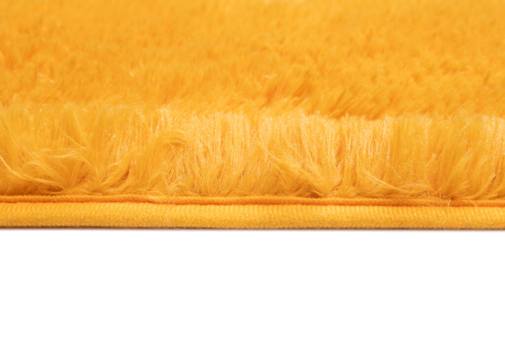 Tapis Silk Orange Antidérapant Shaggy