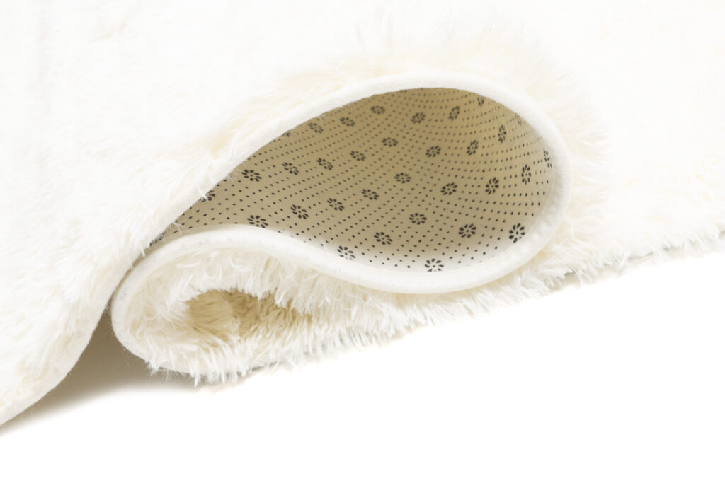 Tapis Silk Crème Clair Antidérapant Shaggy