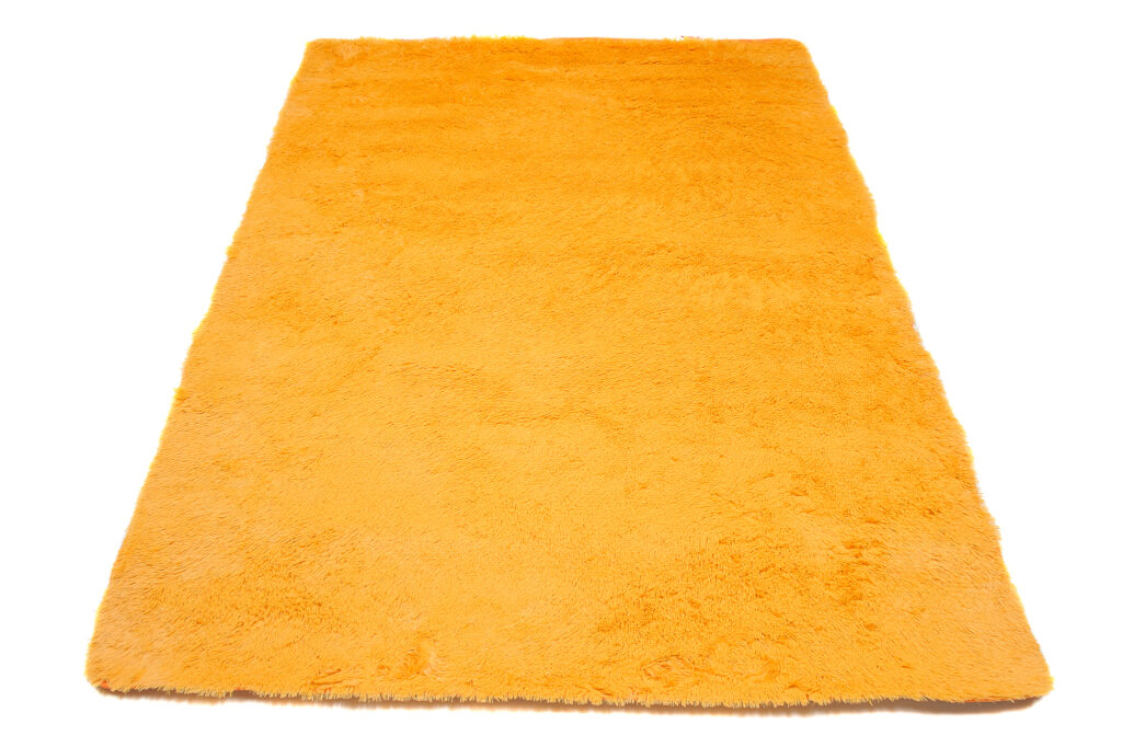 Tapis Silk Orange Antidérapant Shaggy