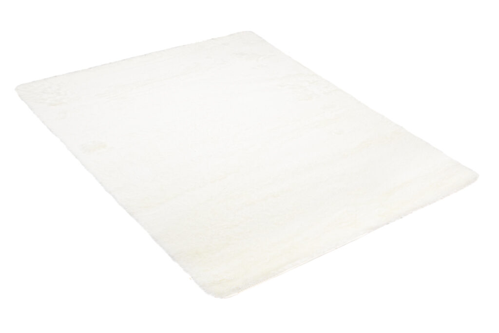 Tapis Silk Crème Clair Antidérapant Shaggy
