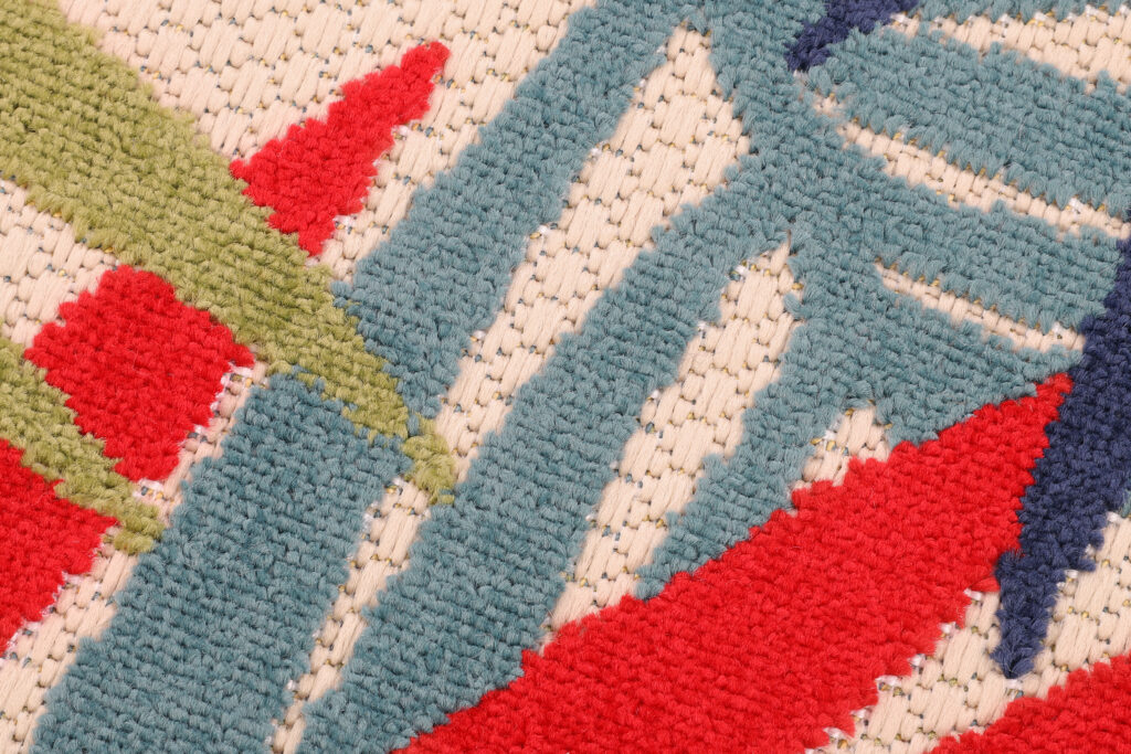 Tapis Extérieur Patio Rond Multicolore Feuilles