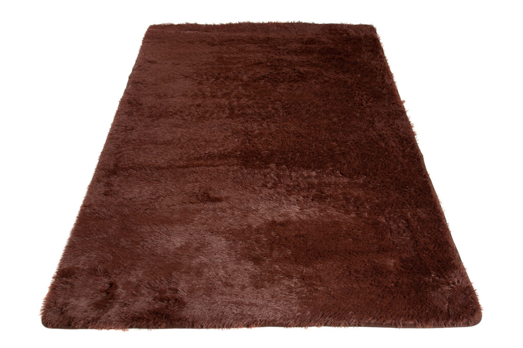 Tapis Silk Marron Antidérapant Shaggy
