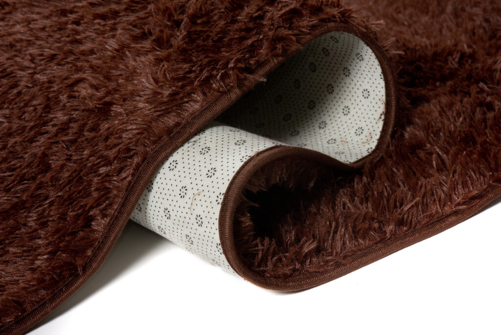 Tapis Silk Marron Antidérapant Shaggy