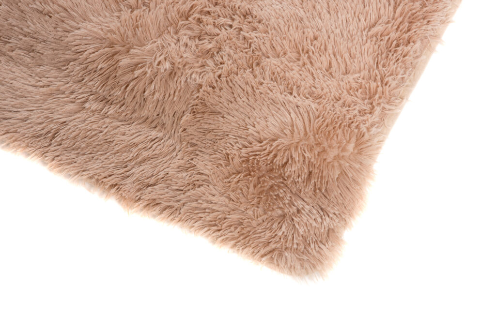 Tapis Silk Beige Clair Antidérapant Shaggy