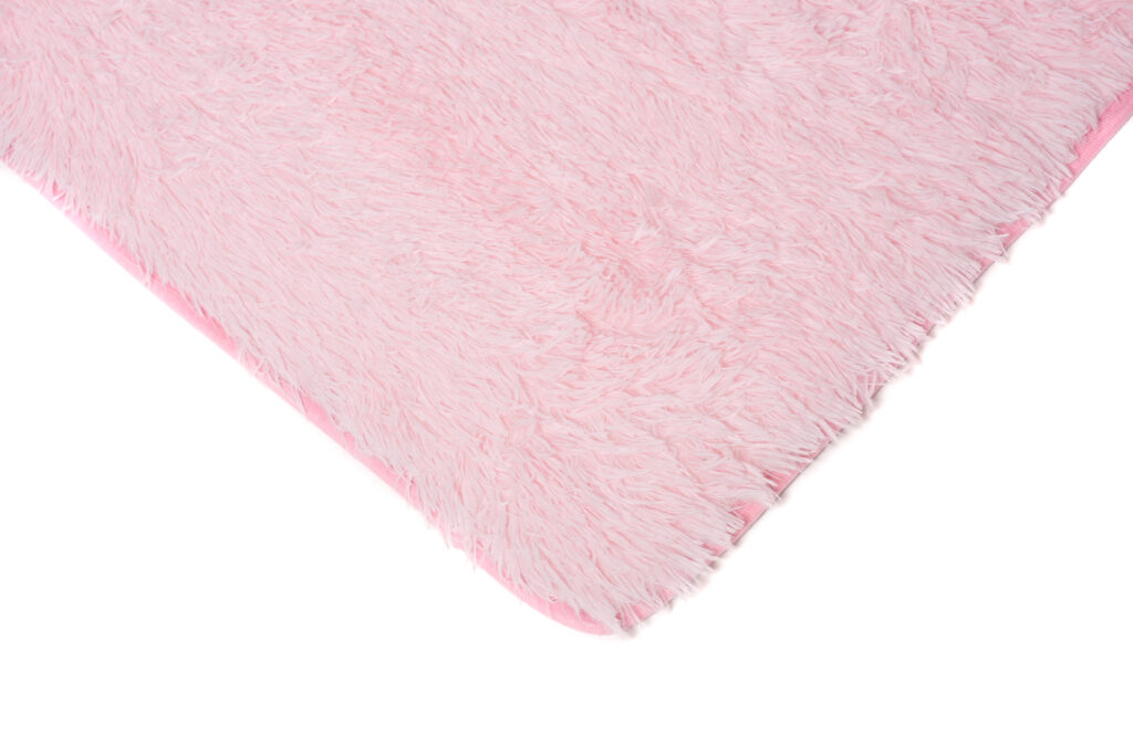 Tapis Silk Rose Pâle Antidérapant Shaggy