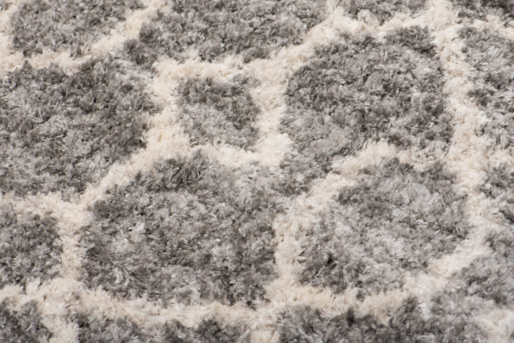 Tapis Versay Gris Crème Géométrique à Franges