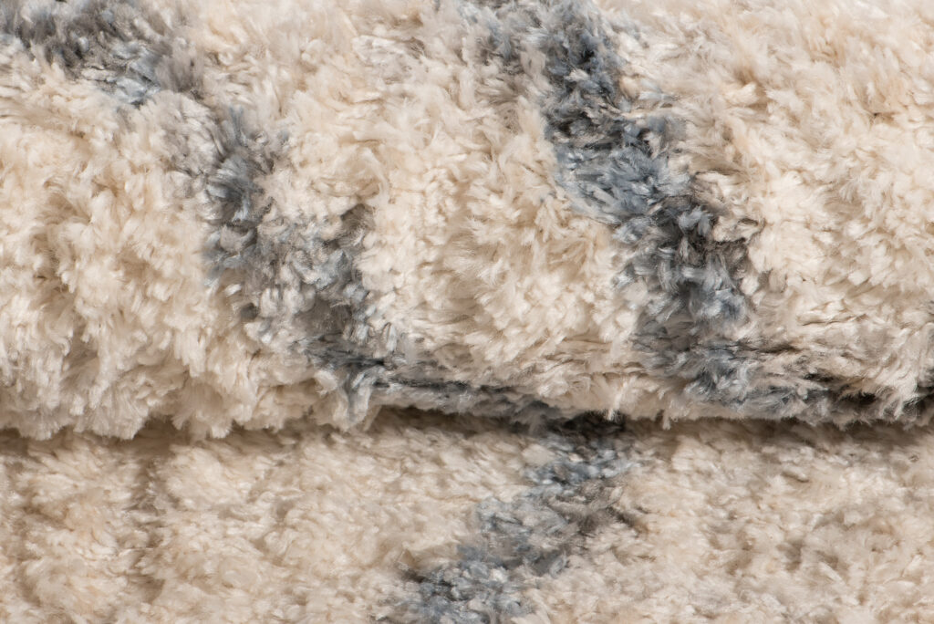 Tapis Versay Crème Gris Zigzags à Franges