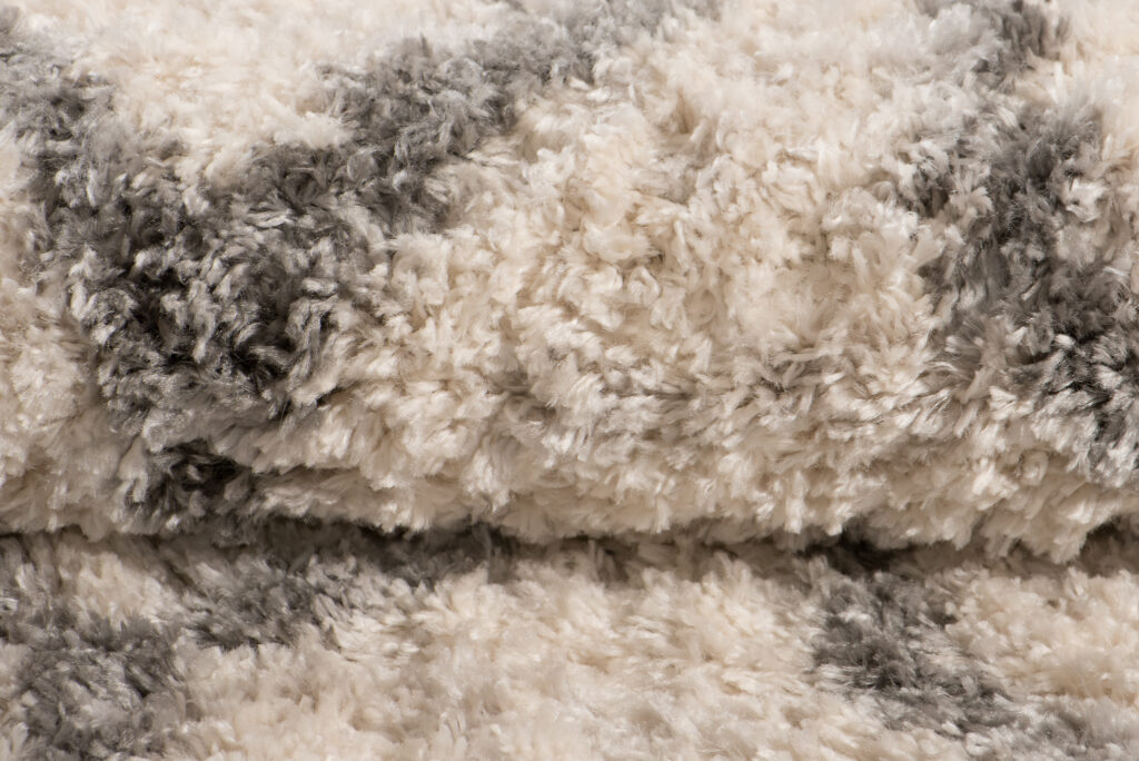 Tapis Versay Crème Gris Géométrique à Franges