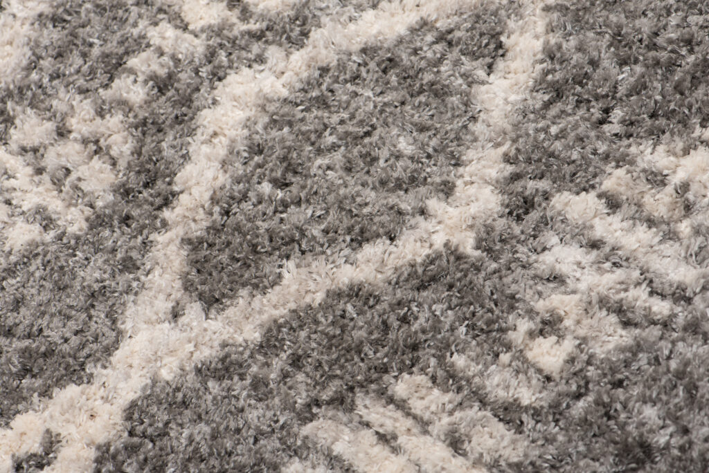 Tapis Versay Gris Crème Aztèque à Franges