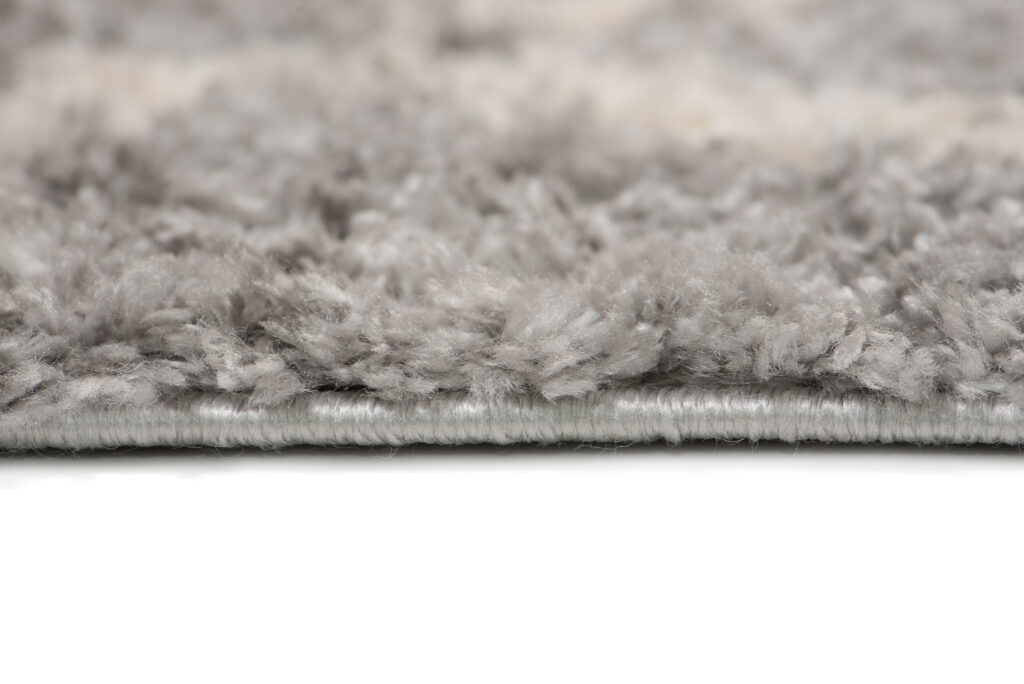 Tapis Versay Gris Crème Zigzags à Franges