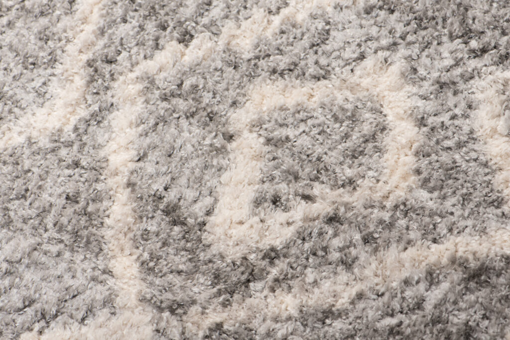 Tapis Versay Gris Crème Zigzags à Franges