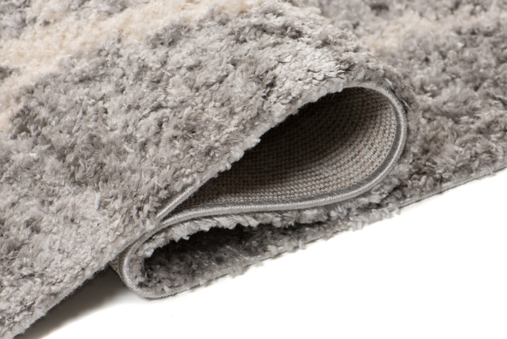 Tapis Versay Gris Crème Zigzags à Franges