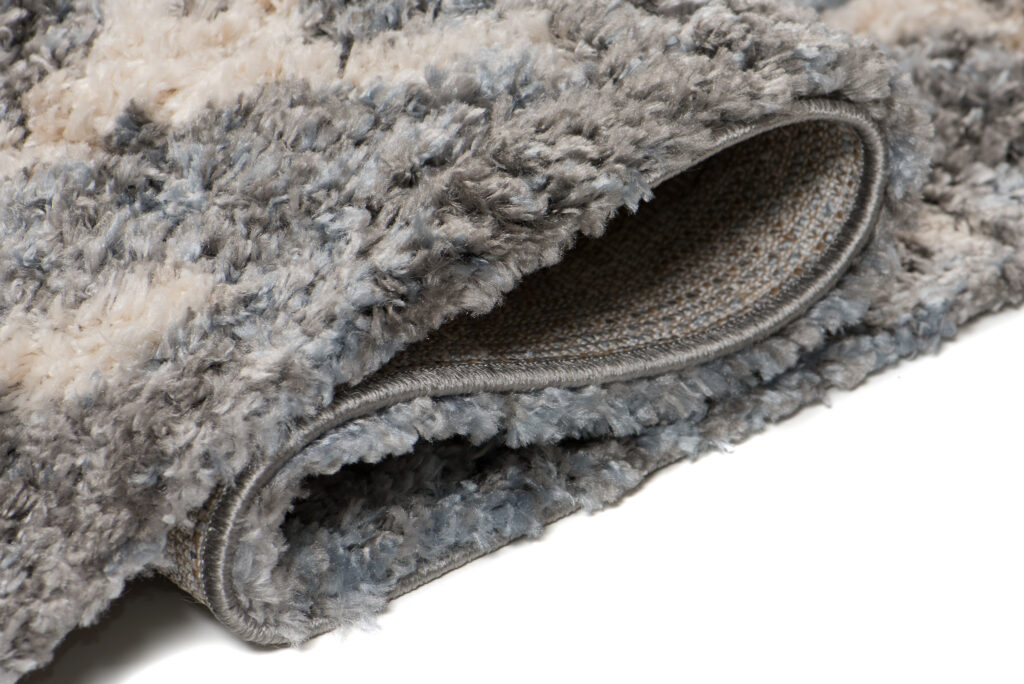 Tapis Versay Gris Crème Losanges à Franges