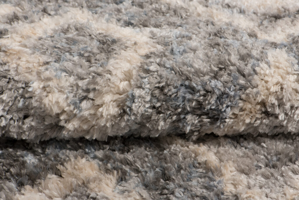 Tapis Versay Gris Crème Losanges à Franges